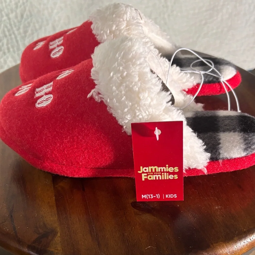 Cozy Red Kids Slippers with Plush Lining